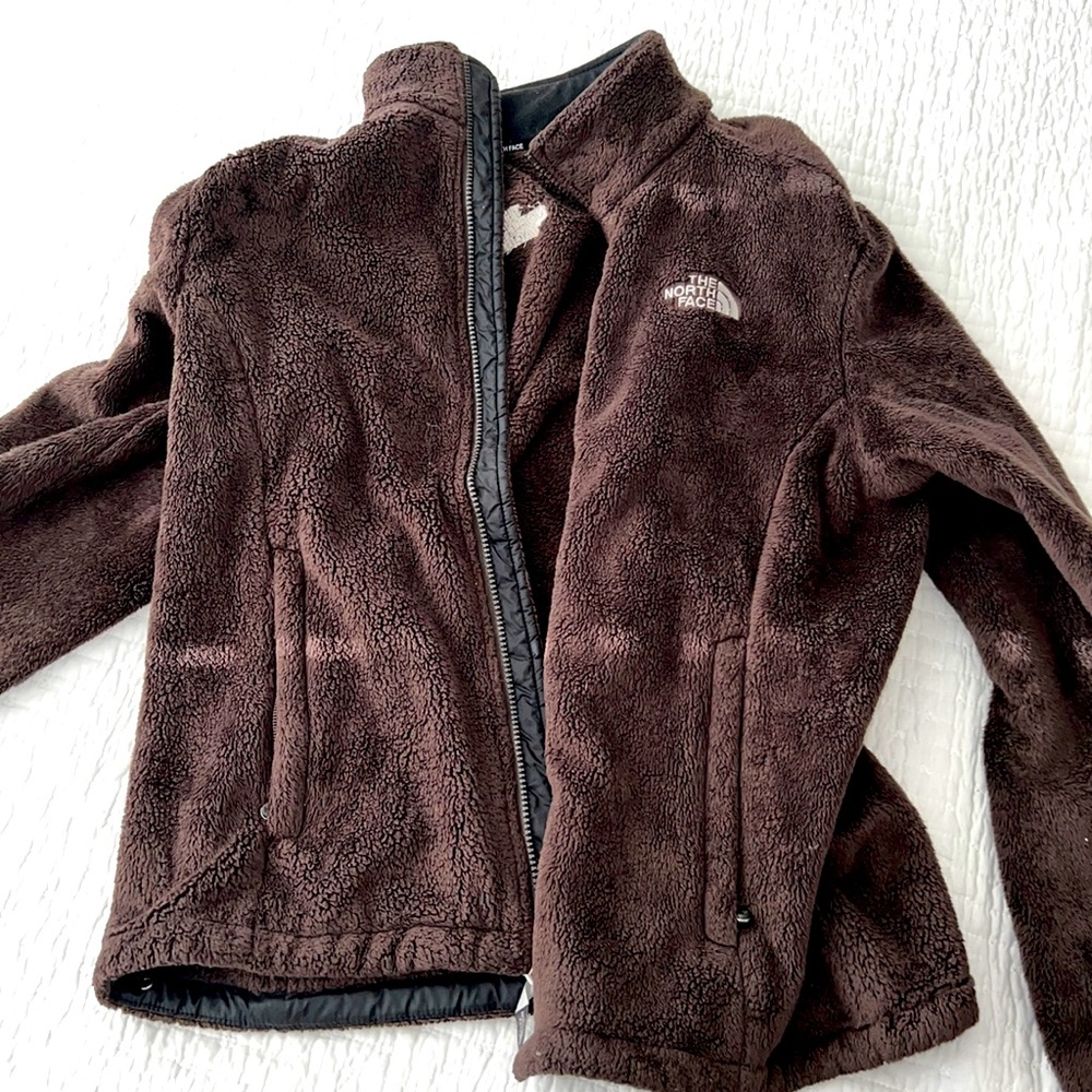 Brown North Face Zip Up Jacket